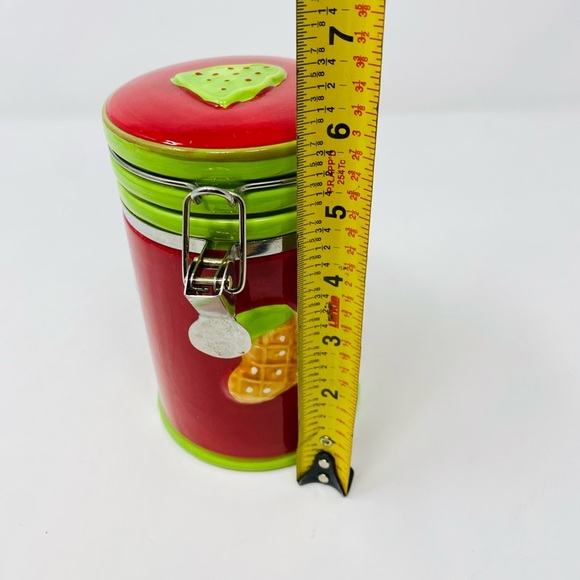 Red and Green Canister with Holiday Design - Picture 11 of 12